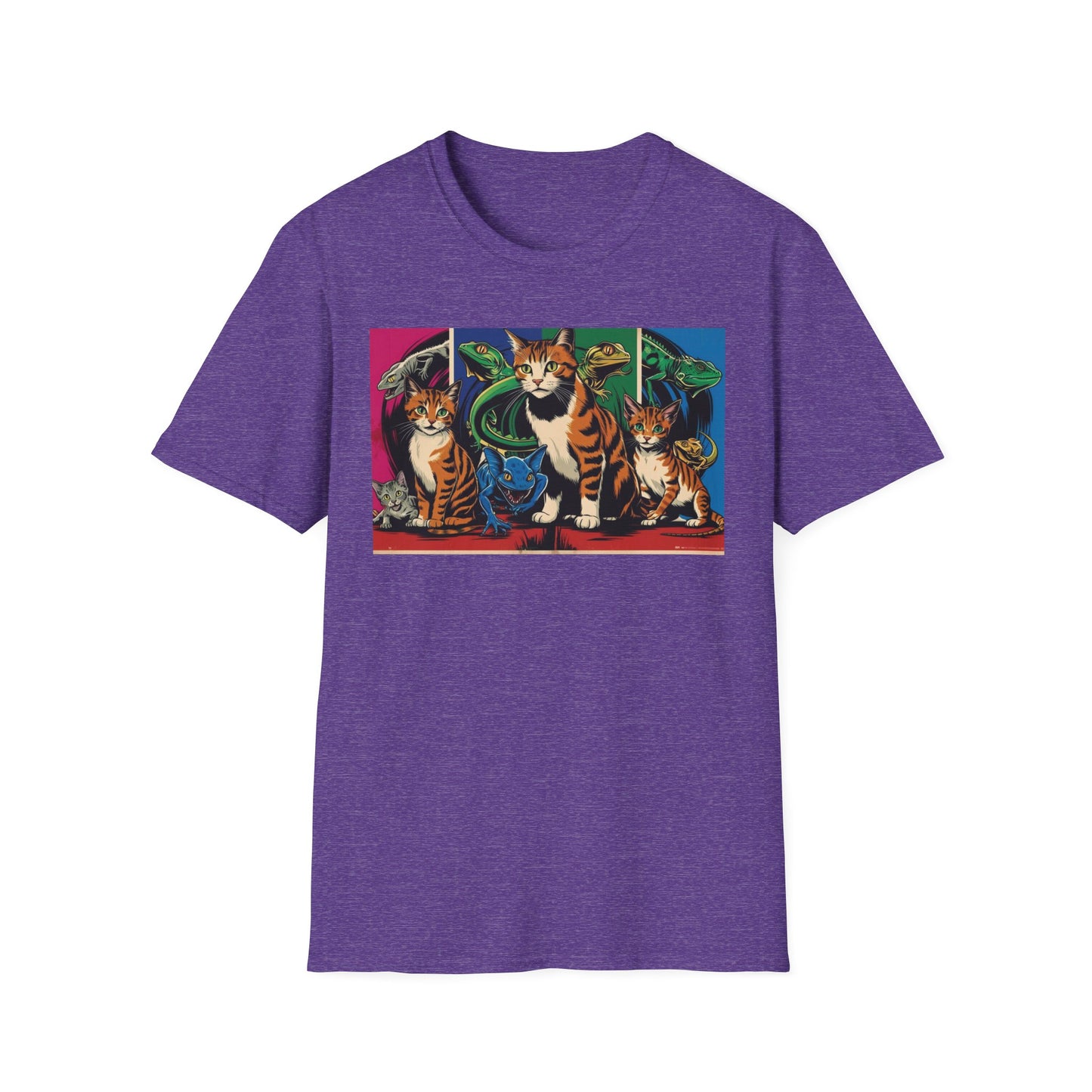 Playful Cat Graphic Unisex T-Shirt – Softstyle Tee for Animal Lovers