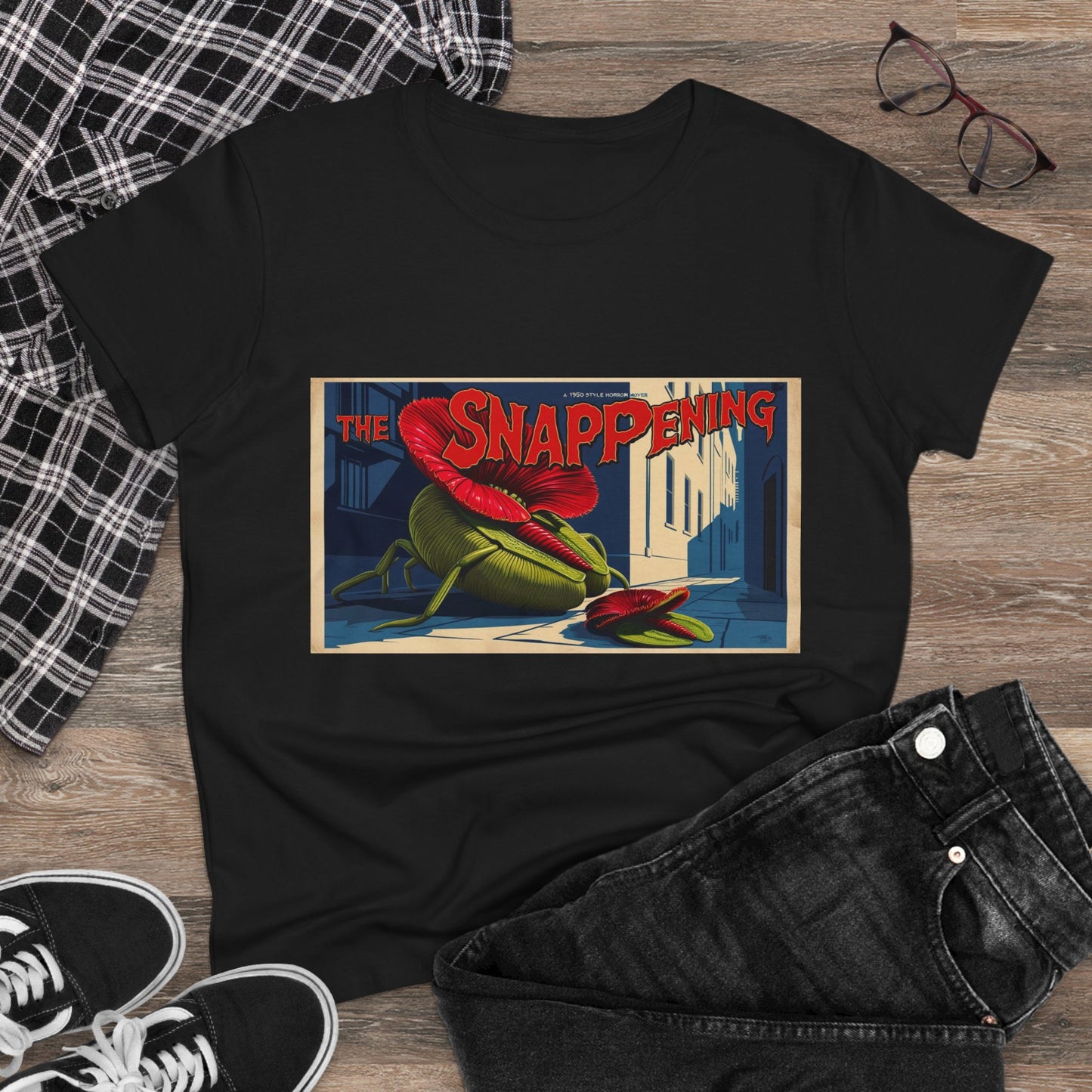 The Snapping Midweight Cotton Tee for Women - Fun Graphic Tee