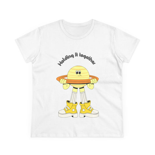 Holding It Together Whimsical Satire Tee, Fun Graphic T-Shirt, Unique Gift for Space Lovers, Astronomy Enthusiasts
