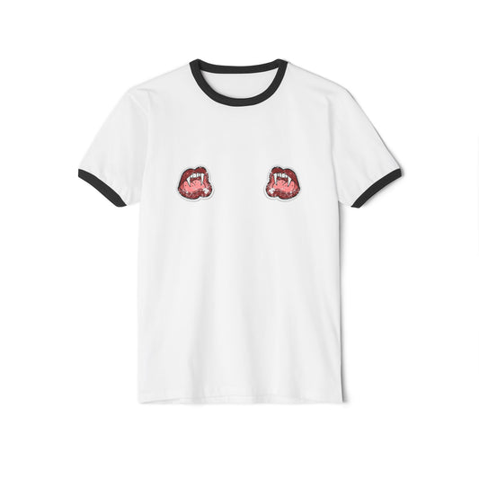 Sexy Lips Unisex Ringer Tee