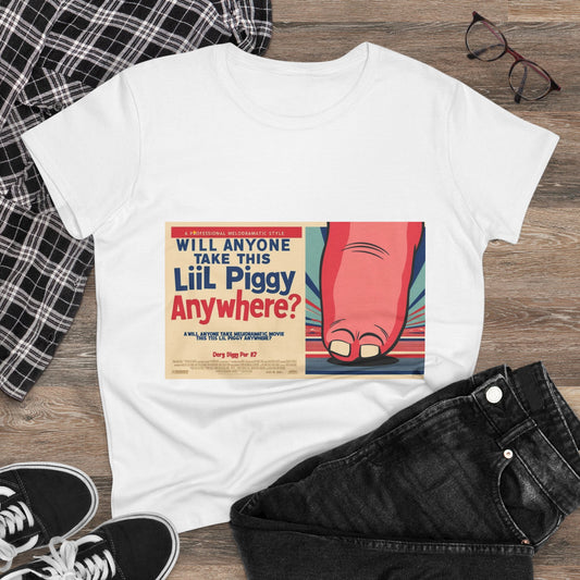 Women's Midweight Cotton Tee LiiL Piggy