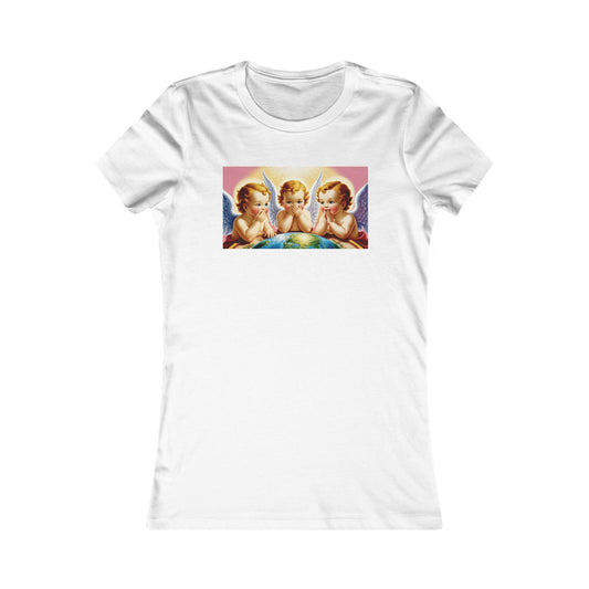 Angelic Prayer Women's Tee - Spiritual Comfort for Everyday Wear