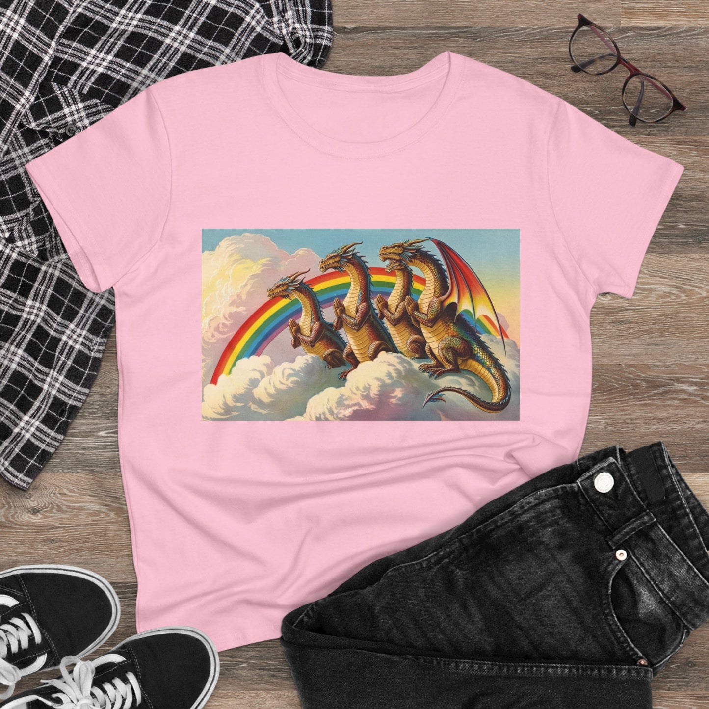 Cotton Tee Dragons Must Pray