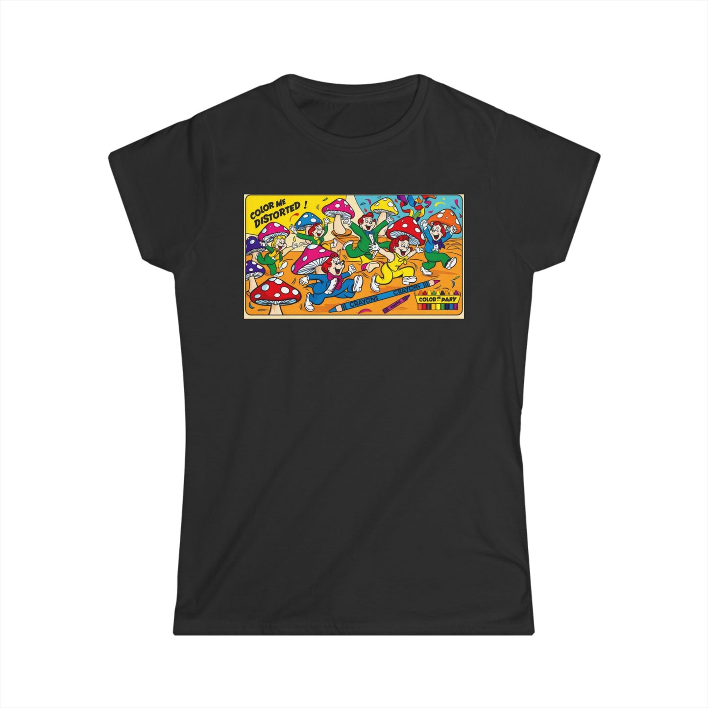 Women's Softstyle Tee Funky Mushroom Rave